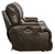 Wembley - Italian Leather Match Power Lay Flat Reclining Console Loveseat With Power Adjustable Headrest & Lumbar - Steel