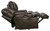 Wembley - Italian Leather Match Power Lay Flat Reclining Console Loveseat With Power Adjustable Headrest & Lumbar - Steel