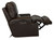 Wembley - Italian Leather Match Power Lay Flat Recliner With Power Adjustable Headrest - Chocolate