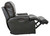 Wembley - Italian Leather Match Power Lay Flat Recliner With Power Adjustable Headrest - Steel