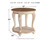 Realyn - Round End Table - White / Brown
