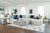 Polaris Modular Sectional - Fabric Cocktail Ottoman - White