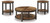 Roybeck - Occasional Table Set (Set of 3) - Light Brown / Bronze