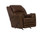 Hayden - Fabric Chaise Rocker Recliner With Heat / Massage & Oversize Xtra Comfort Footrest - Tobacco