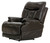 Naples - Leather Power Headrest Power Lay Flat Recliner With Extended Ottoman - Dark Brown