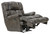 Victor - Leather Power Lay Flat Chaise Recliner - Steel