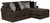 Galaxy - 2 Piece Sofa Chaise (LSF Loveseat / RSF Chaise) - Chocolate