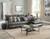 Como - 3 Piece Italian Leather Match Power Reclining Sofa / Chaise With 1 Lay Flat Reclining Seat And RSF Chaise - Steel