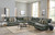 Como - 7 Piece Italian Leather Match Power Reclining Sectional With 2 Lay Flat Reclining Seats And RSF Chaise - Steel