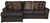 Denali - 2 Piece Italian Leather Match Sofa Chaise With Left Side Facing Chaise - Chocolate