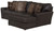 Denali - 2 Piece Italian Leather Match Sofa Chaise With Right Side Facing Chaise - Chocolate