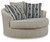Calnita - 3 Pc. - 2-Piece Sectional With Laf Corner Chaise, Oversized Swivel Accent Chair - Sisal