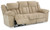 Tip-Off - 3 Pc. - Power Reclining Sofa, Power Reclining Loveseat, Power Recliner - Wheat