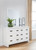 Binterglen - 6 Pc. - Dresser, Mirror, California King Panel Bed, 2 Nightstands - White