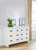 Binterglen - 5 Pc. - Dresser, Mirror, Chest, Full Panel Bed - White