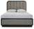 Rowanbeck - 6 Pc. - Dresser, Mirror, Queen Upholstered Panel Bed, 2 Nightstands - Gray / Black