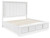 Chalanna - 7 Pc. - Dresser, Mirror, California King Upholstered Storage Bed, 2 Nightstands - White