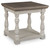 Havalance - Rectangular End Table - Gray / White