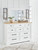 Ashbryn - 6 Pc. - Dresser, Mirror, Chest, Queen Panel Storage Bed - White / Natural