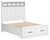 Ashbryn - 8 Pc. - Dresser, Mirror, Chest, Queen Panel Storage Bed, 2 Nightstands - White / Natural