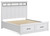 Ashbryn - 6 Pc. - Dresser, Mirror, Chest, California King Panel Storage Bed - White / Natural