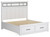 Ashbryn - 8 Pc. - Dresser, Mirror, Chest, King Panel Storage Bed, 2 Nightstands - White / Natural