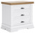 Ashbryn - 7 Pc. - Dresser, Mirror, King Panel Storage Bed, 2 Nightstands - White / Natural