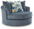 Maxon Place - 5 Pc. - 3-Piece Sectional With Raf Corner Chaise, Chair, Ottoman - Navy