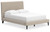 Cielden - Full Upholstered Bed with Roll Slats - Soft Gray