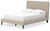 Cielden - Full Upholstered Bed with Roll Slats - Soft Gray
