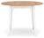 Gesthaven - Round Dining Room Drop Leaf Table - Natural / White