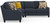 Foley - 3 Piece Sectional With Comfort Coil Seating And 4 Included Accent Pillows - Lead