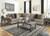 Bovarian - Right Arm Facing Loveseat 3 Pc Sectional - Stone