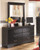 Huey Vineyard - 7 Pc. - Dresser, Mirror, Full Sleigh Bed, 2 Nightstands - Black