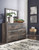 Drystan - 7 Pc. - Dresser, Mirror, Twin Panel Bed with 4 Side Drawers - Brown / Beige