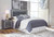 Lodanna - 4 Pc. - Dresser, Mirror, Queen Upholstered Panel Headboard with Bolt on Bed Frame - Gray