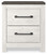 Gerridan - Two Drawer Night Stand - White / Gray