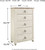 Willowton - 6 Pc. - Dresser, Mirror, Chest, Queen Sleigh Bed - Whitewash
