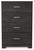 Belachime - Four Drawer Chest - Charcoal