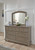 Lettner - 8 Pc. - Dresser, Mirror, Chest, Queen Sleigh Bed with 2 Storage Drawers, 2 Nightstands - Light Gray