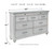 Kanwyn - 6 Pc. - Dresser, Mirror, Chest, King Upholstered Panel Bed - Whitewash
