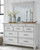 Kanwyn - 6 Pc. - Dresser, Mirror, Chest, California King Panel Bed with Storage Bench - Whitewash