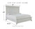 Kanwyn - California King Panel Bed with Storage Bench - Whitewash