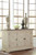 Bolanburg - 9 Pc. - Dining Room Table, 2 Side Chairs, Bench (2), Server, 3 Cabinets - Beige