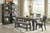 Tyler Creek - 6 Pc. - Dining Room Table, 4 Side Chairs, Bench - Dark Gray