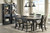 Tyler Creek - 9 Pc. - Dining Room Table, 4 Side Chairs, 2 Upholstered Side Chairs, 2 Cabinets - Dark Gray