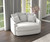 Matty - Round Accent Cuddle Chaise - White