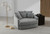 Matty - Round Accent Cuddle Chaise - Pewter