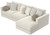 Ritzy - 3 Piece Modular Sofa Chaise (RSF Chaise) - Bone