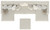 Ritzy - 4 Piece Modular Double Chaise Sectional And 1 Included Cocktail Ottoman - Bone